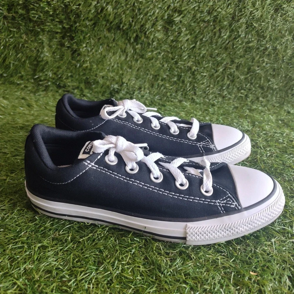 Converse Youth Chuck Taylor All Star Size 3 Slip On Black White A01696F Shoes